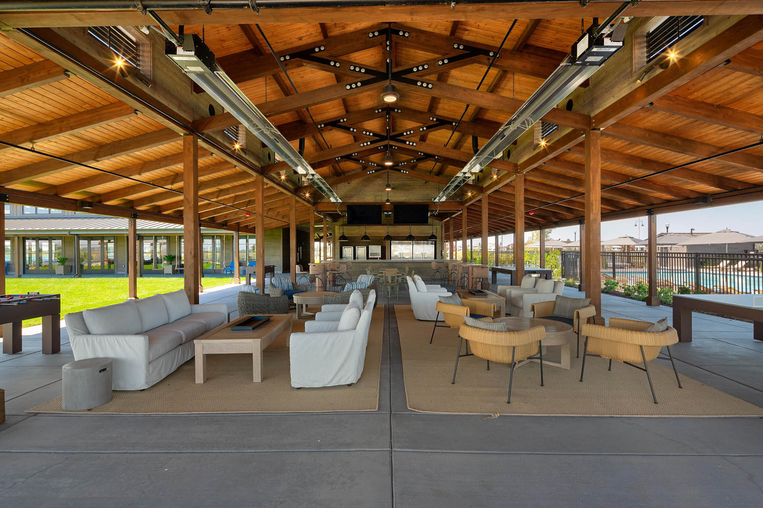 island camp pavilion with chairs