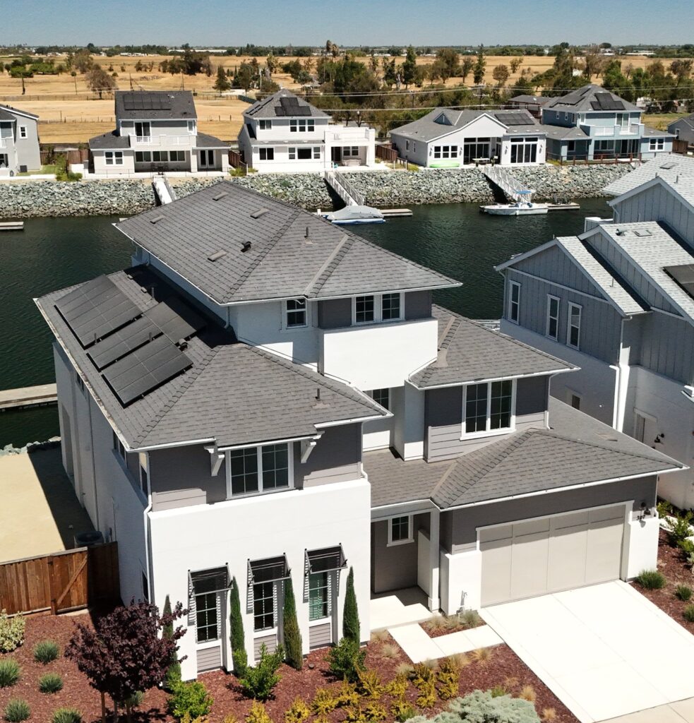 top aerial view of residence