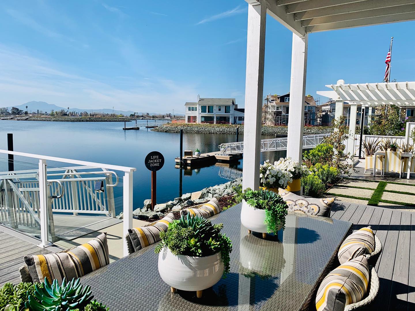 back patio decor with docks